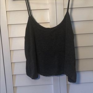 Gray cropped tank top